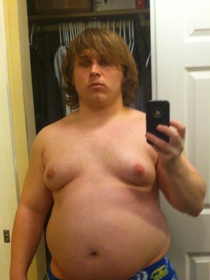 Justin Myers at 285 lbs in 2013 — before
